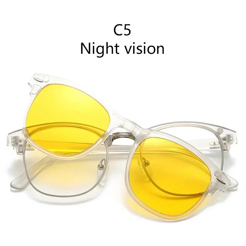 

Солнцезащитные очки с защитой от синего света, поляризационные, для близоруких, с прозрачной оправой, для мужчин и женщин, накладные, на магните, индивидуальные оптические очки -0,5 до -10 0