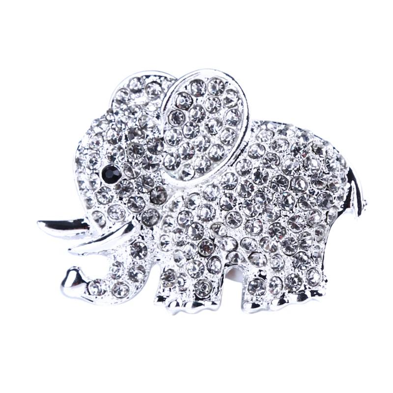 Diamond-encrustation metal Elephant car outlet perfume clip Creative car Aromatherapy clip Interior decoration balm ornament
