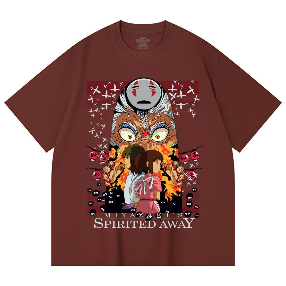 230 Gsm 100% Cotton Ghibli V1 Spirited Away Print Unisex Heavy Cotton T Shirt
