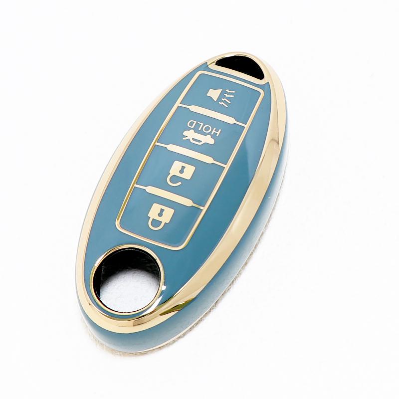 4 Buttons Car Key Case Cover For Nissan Fuga Navara Leaf Note Sentra Murano Tiida Qashqai J11 J10 Micra Kicks Altima X-Trail