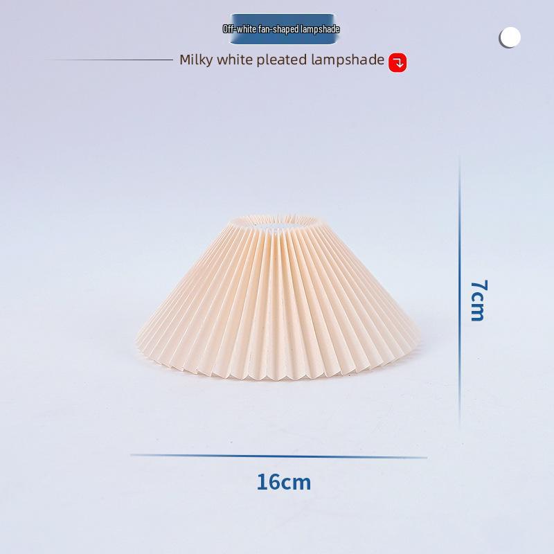 Simple Anti-glare Fabric Lampshade for B&B Hotel Bedside, Fan-shaped Umbrella Design.