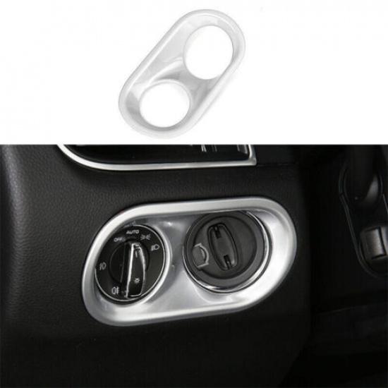 Silver Headlight Switch Button Cover Fit for Porsche MACAN 2014-