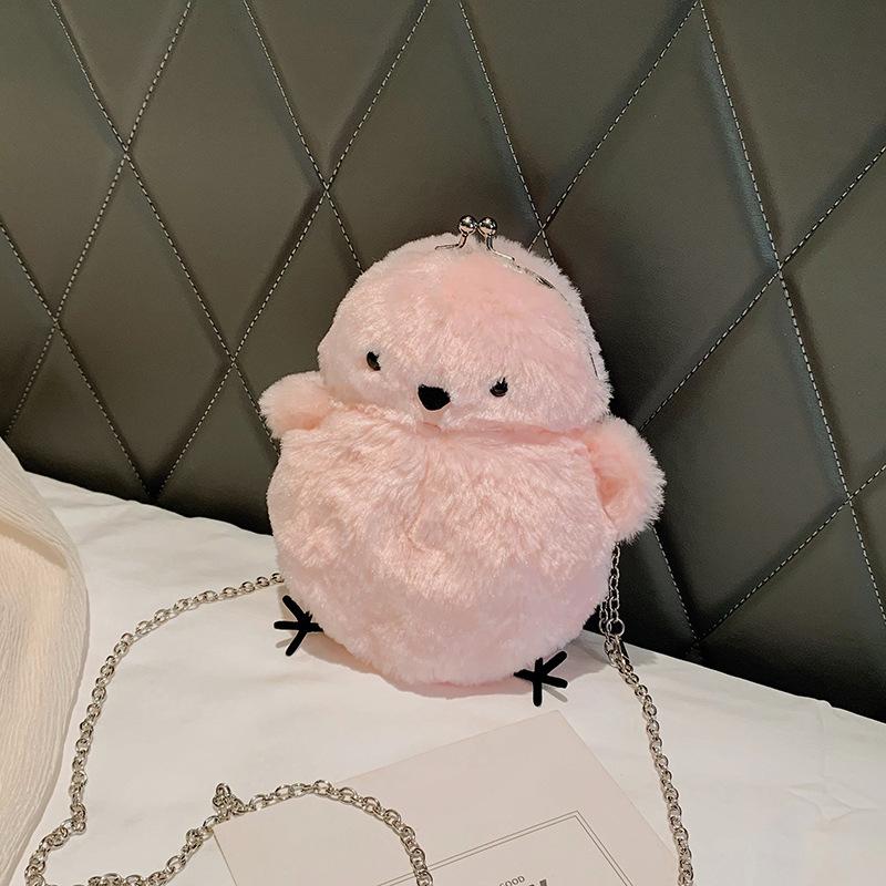 

Плюшева сумка нова мила м яка мила дівчина сумка через плече плюшева курча сумка-месенджер дитяча сумка з мультфільмом лялька рожевий