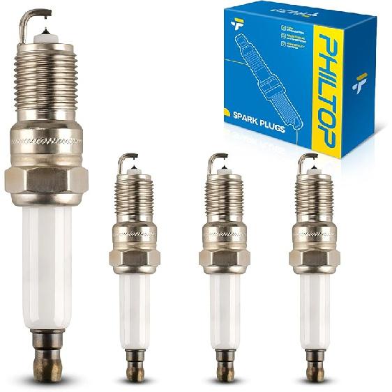 PHILTOP Spark Plug, BKR5EIX-11 Double Iridium Spark Plugs, Replacement for Corolla, Tacoma, Yaris, Prius, 4Runner, Forester, Sonata, Santa Fe, TR5IX