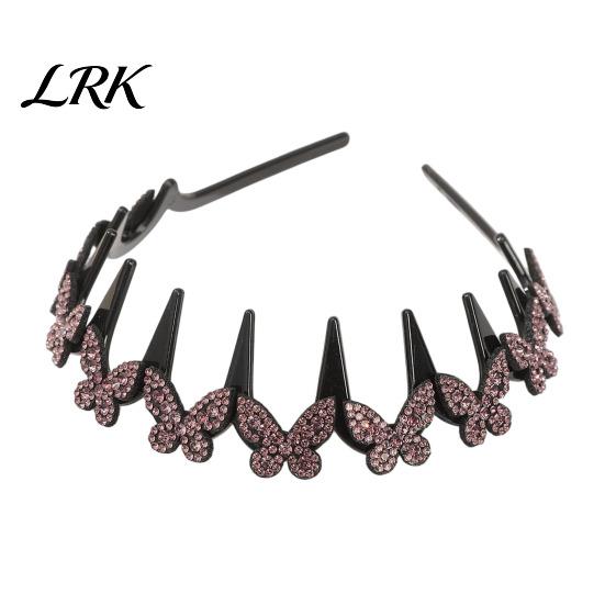 Fashion Hair Ties for Girls Women Wavy Crystal Headband, Shiny Rhinestone Flowers Band, Sturdy Headbands Thick Elegant Lightweight Accessories Wedding