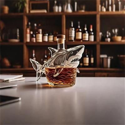 Tricou Amuzant Shark Whiskey Decantor Sticlă Decantor Sticlă Shark Whiskey Cadou Sticlă Whiskey Amuzant Pentru Bărbați Decor Bar Acasă