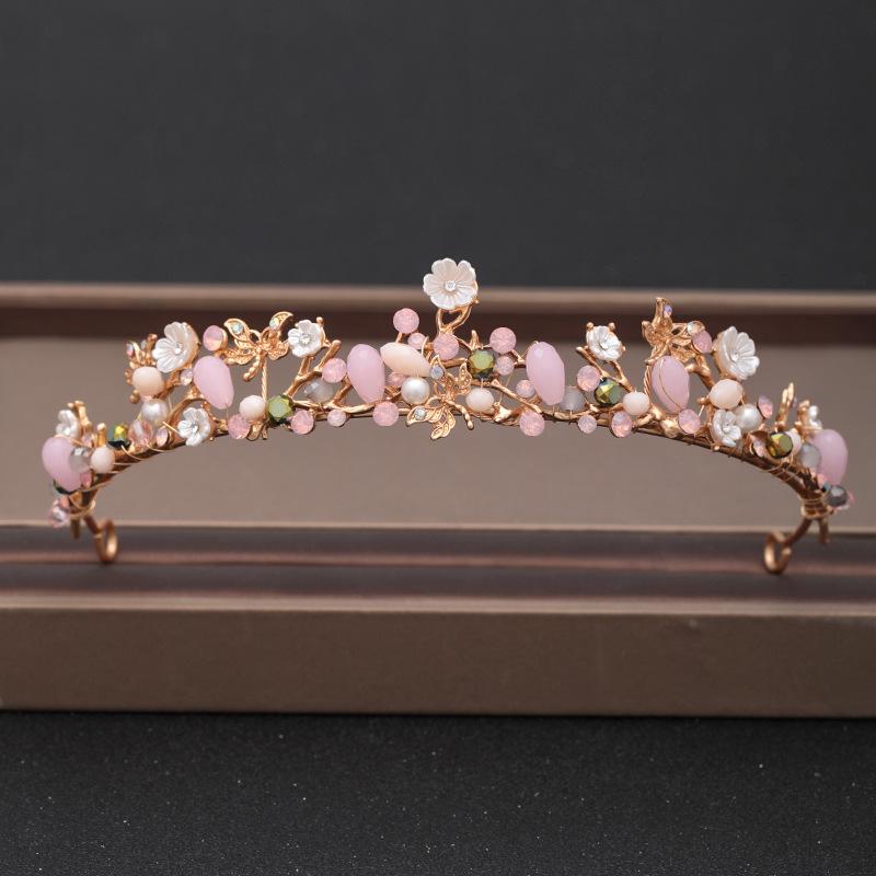DIEZI Elegant Luxury Girls Crystal Bridal Tiara Crown Birthday Party New Fashion Bride Queen Headbands Hair Jewelry Accessories