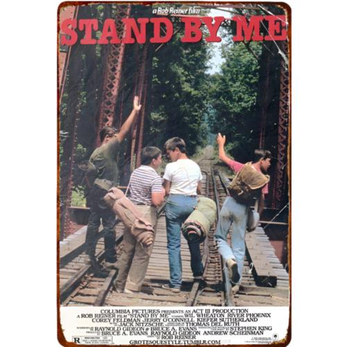 Vintage Stand By Me Metal Sign s Cult Classic Movie Tin Sign DecorAluminum 20x30cm(7.8x11.8inch)