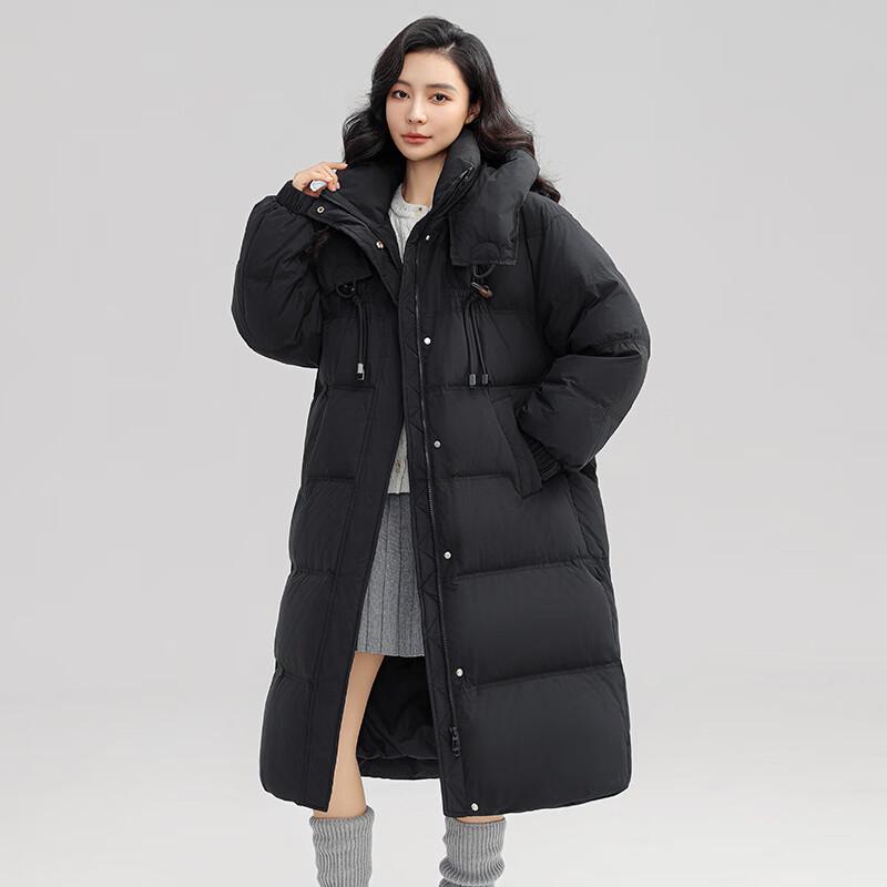 YAYA Women's Mid-length Hooded Down Jacket