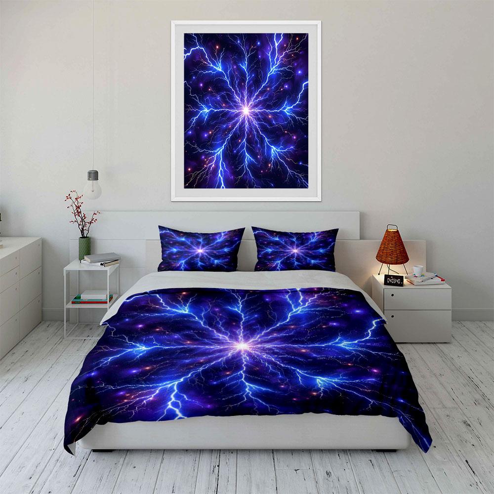 "Electric cosmos radiance." Bedding sets Duvet covers Pillowcases(1* Duvet Cover 2* Pillowcases without duvet insert)