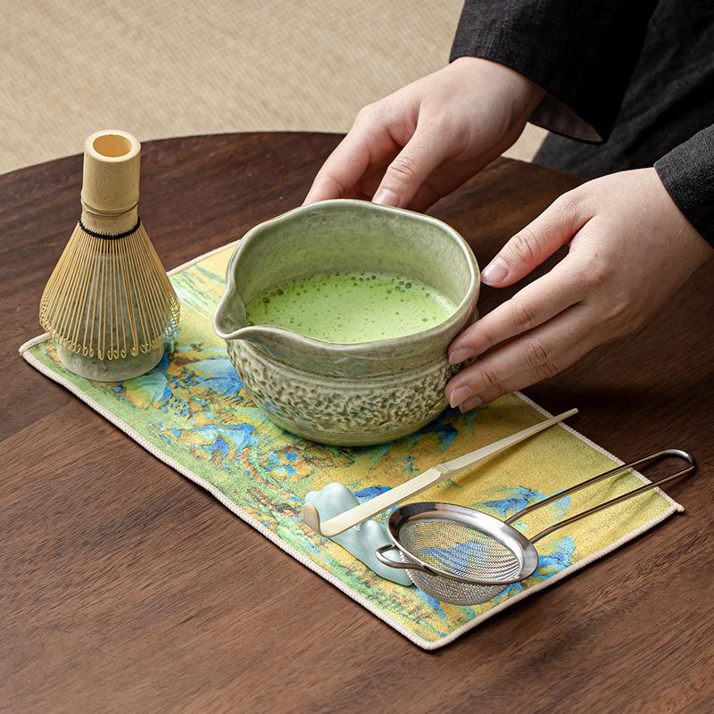 5/7pcs Matcha Tea Set Ceramic Matcha Bowl Bamboo Whisk Teaspoon Tea Kit Making Set for Matcha Lovers Tea Ceremony Accessories