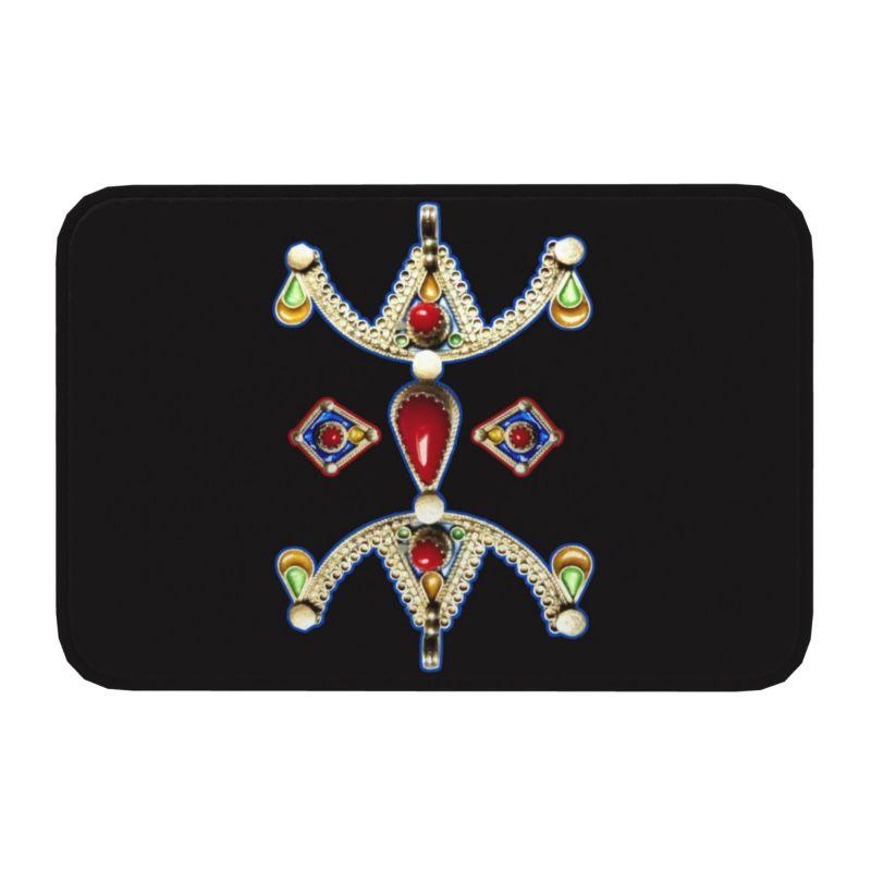 Tapis de porte personnalisé Z Imazighen Tapis Antidérapant Kabyle Berbère Amazigh Fier Salle de bain Cuisine Toilettes Tapis Tapis 40*60cm 40cmx60cm