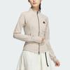 Adidas Tech Slim Knit Jacket Running Fitness Quick-Dry Yoga Casual Training Tight Jacket Women Jacket Beige JJ1116