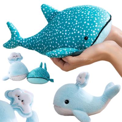25cm Cartoon Cute Whale Plush Doll Pillow Spray Whale Killer Whale Marine Animal Stuffed Toy Home Decoration Gift For Children