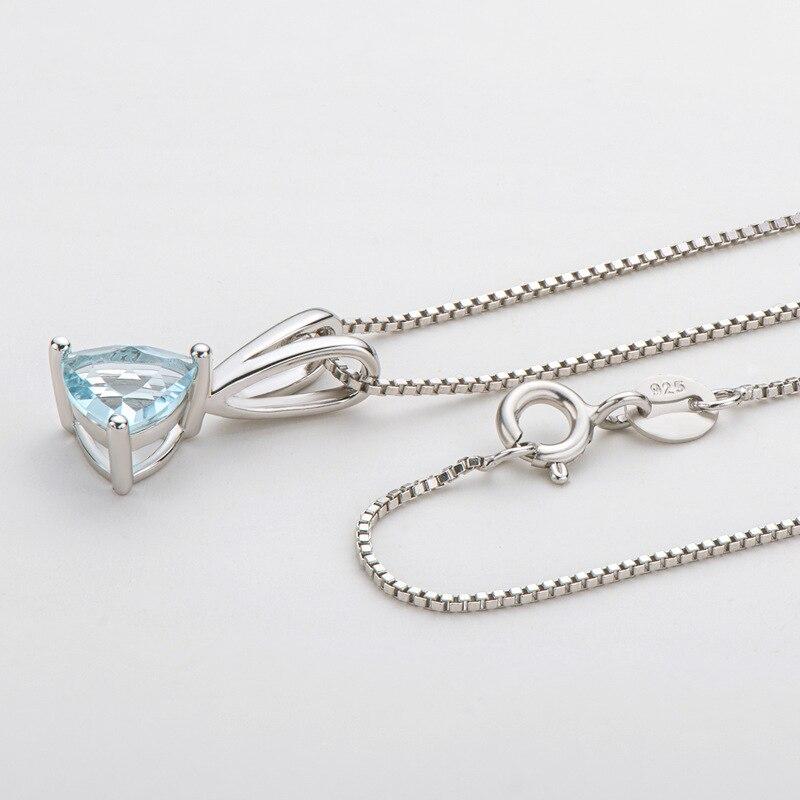Women Pendant S Tone 7 *7Mm Natural Topaz Stone Pendant Jewelry Ladies Amethyst Pendant Necklace PendantFashion Pendant