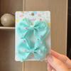 2Pcs/lot Baby Solid Hair Bows Hair Clips Ribbon bow Hairpin for Girl Cheer Bowknot Barrettes Children Headwear Hair Accessories