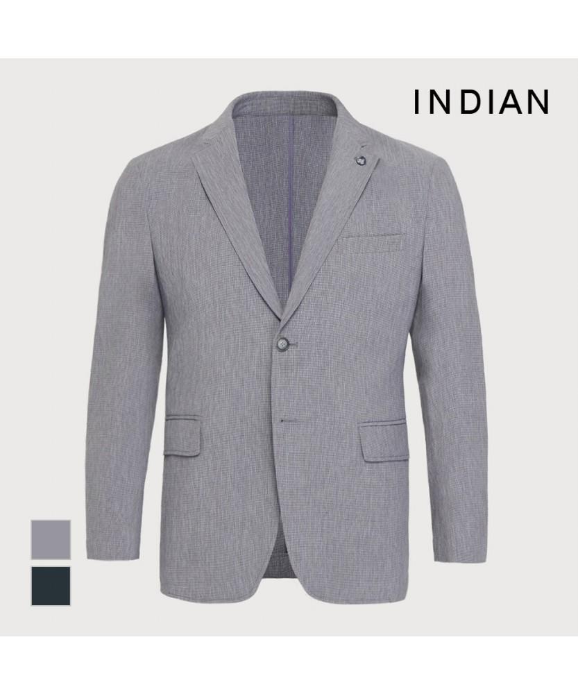 Indian Two-Tone Solid Jacket_Miufu6M2471