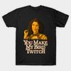 Herren Schwarzes T-Shirt mit Aufdruck Judy Gemstone - You Make My Bird Twitch No-Cut Transferpapier Druck Baumwoll-T-Shirt