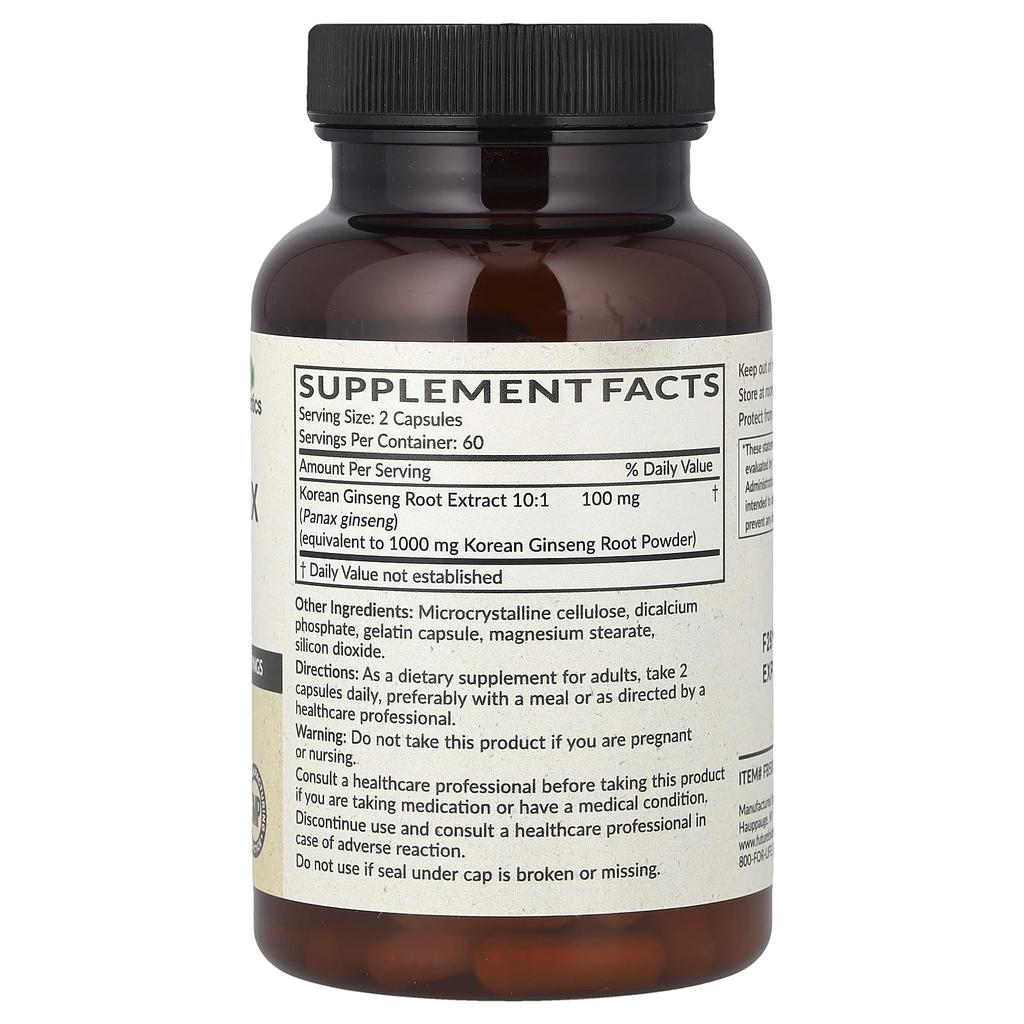 Futurebiotics, Korean Ginseng, 120 Capsules