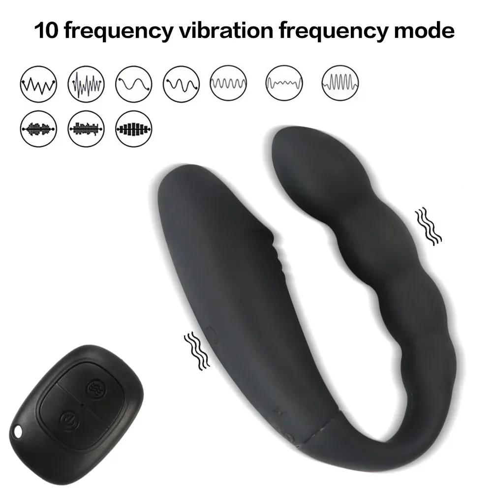 Wireless Control U-shaped Dildo G Spot Vagina Clit Anal Massage Double Headed Vibrators Adult 18 Sex Products Sex Toys for Women