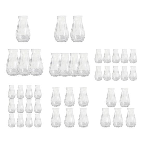 Plastic Clear Bud Vase Decorative Flower Vase Plant Holder Modern Centerpiece Vase for Home Wedding Party