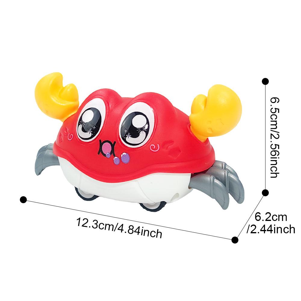 Electric Crawling Crab Toy, Dancing Walking Baby Sensory Tummy Time Toy, Auto Moving Learning Crawl Toy For Infant Gift