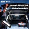 Yükseltilmiş Bagaj Hareket Sensörlü Işık Yüksek Parlaklık Kablosuz Araba Led Otomatik Işık 1500mAh USB Şarjlı Dolap Lambası