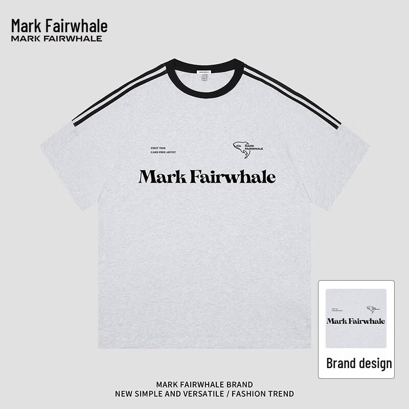 Mark Fairwhale Men s American Retro Contrast Collar Short Sleeve T-Shirt 2XL 2490₽