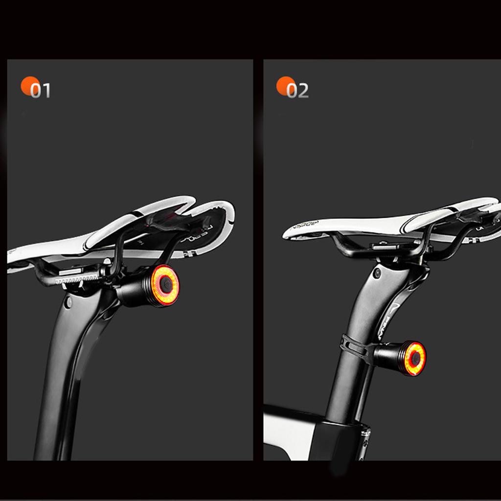 Smarted Brake Sensing Rear Light Rechargeable Waterproofed Bicycles Rear Light for Road and Mountain Bikes