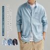 Drsshnx Denim Long Solid Casual Stylish and Light Size Perfect for Spring and Autumn Men's Shirt, Sleeve, Denim, Shirt, Elegant, Breathable, Blue,