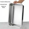 Langxi Deep & Thick Stainless Steel Rectangular Tray