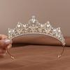 Baroque Rhinestone Bridal Crown - European Style Wedding Headdress for Women