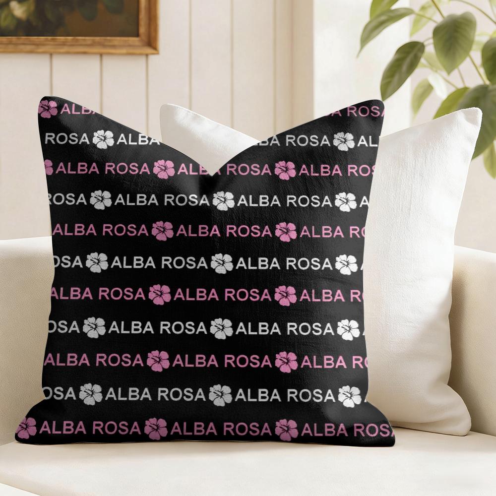 Fashion AALBA RROSA Cushion Cover Eco Linen Pillow Case DoubleSided Print Breathable Durable Zipper Home Decor Gift