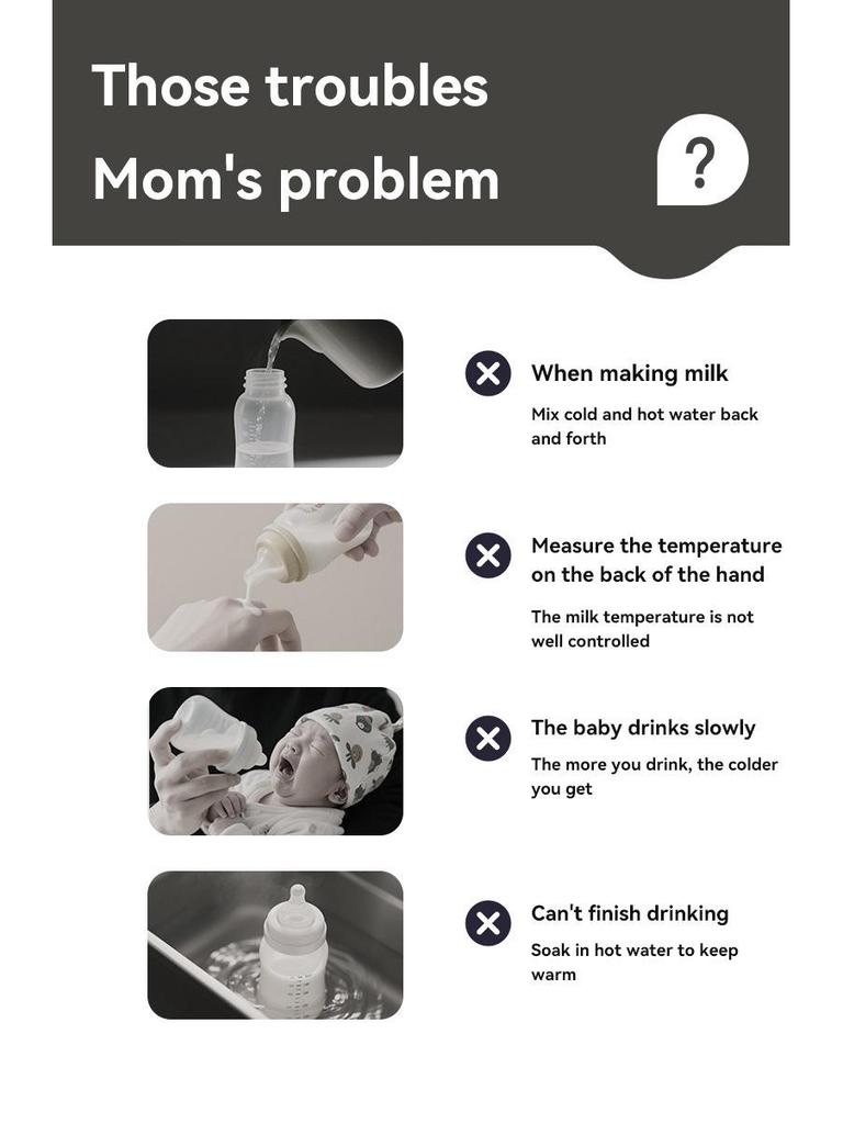 Portable Wireless Baby Milk Warmer Cup - Insulated, Rechargeable with Temperature Control for Travel
