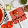For Multiple Utensils Heat Resistant Spoon Rest Spoon Top Kitchen Utensil Holder Ladles Tongs Kitchen Silicone with Drip Pad