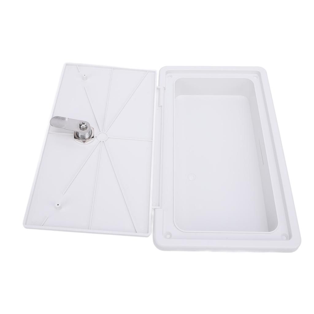 RV Baggage Door Toolbox 10.5 X 6.1 Inches with Bottom Cap and Safety Lock Compartment Access Door for Camping Trailer