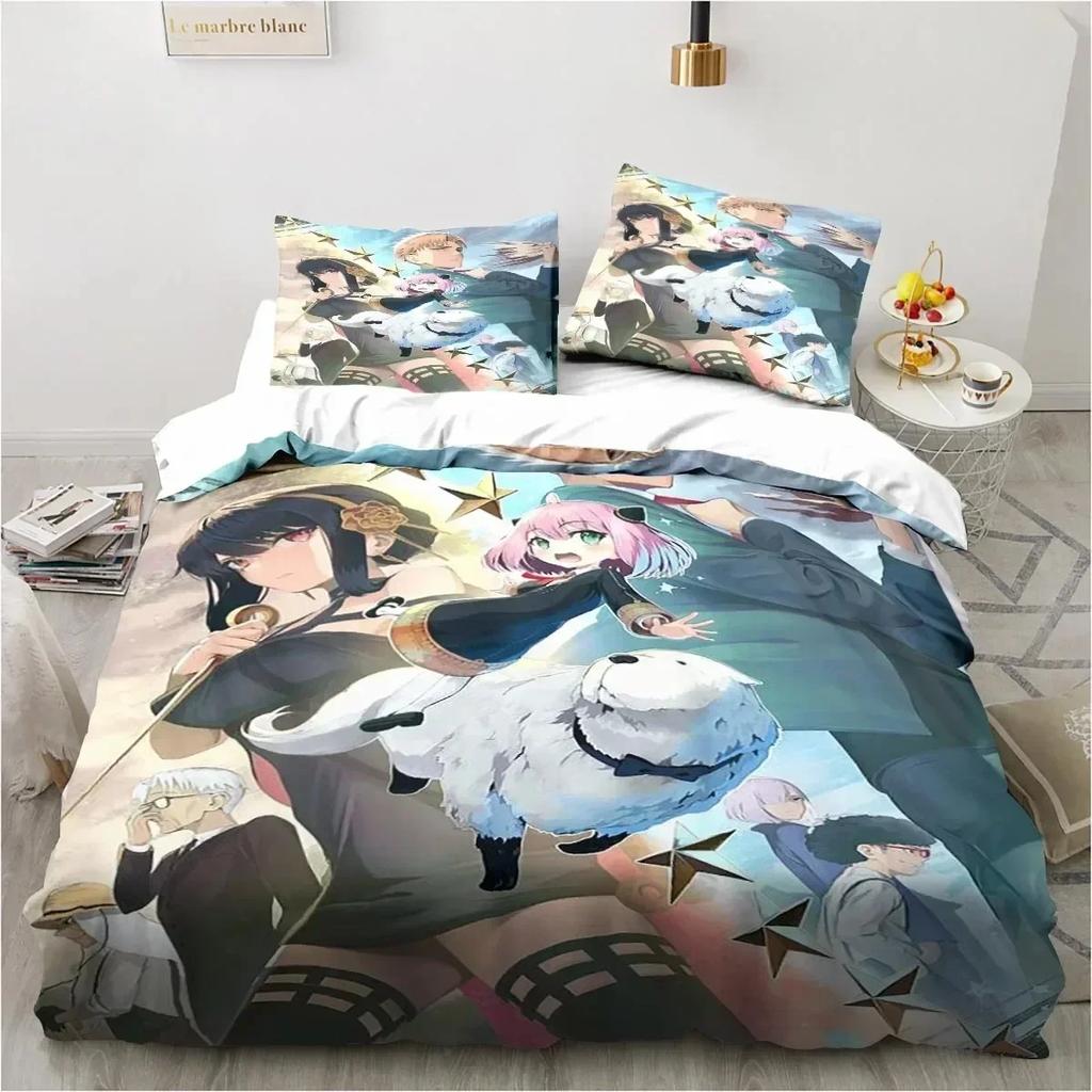 Comforter Spy×Family Anime Comforter Bedding Set Printed Bed Set With Bed Soft Queen King Size Bedclothes Home