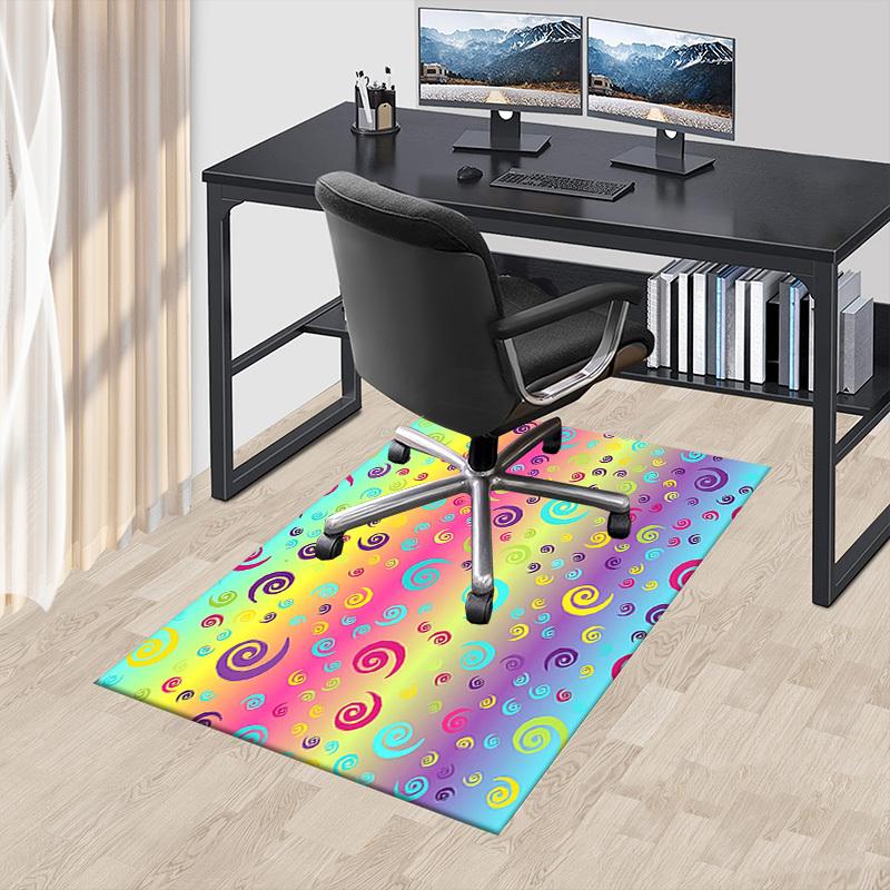 1PC Spiral Patterns Non-Slip Floor carpet, suitable for Office, bedroomand playrooms. It can also be used as a sofa footrest cover-T61