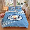 Ensemble de literie 3 pièces avec écusson de Manchester City Pour toutes les tailles Nouveau Housse de couette imprimée 3D Couette Housse de couette Taie d'oreiller Décoration de chambre
