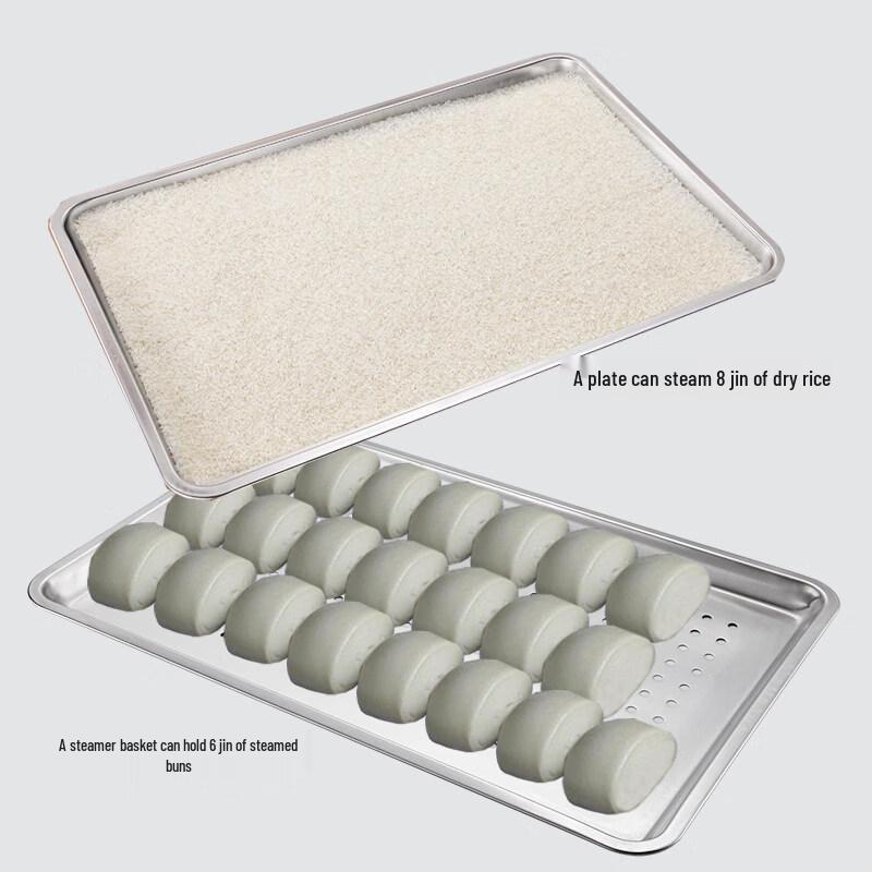304 Stainless Steel Rectangular Deep Steaming Tray