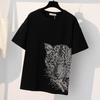 2024 Pure Cotton Women's Rhinestone Top - Mid-Length European Edition