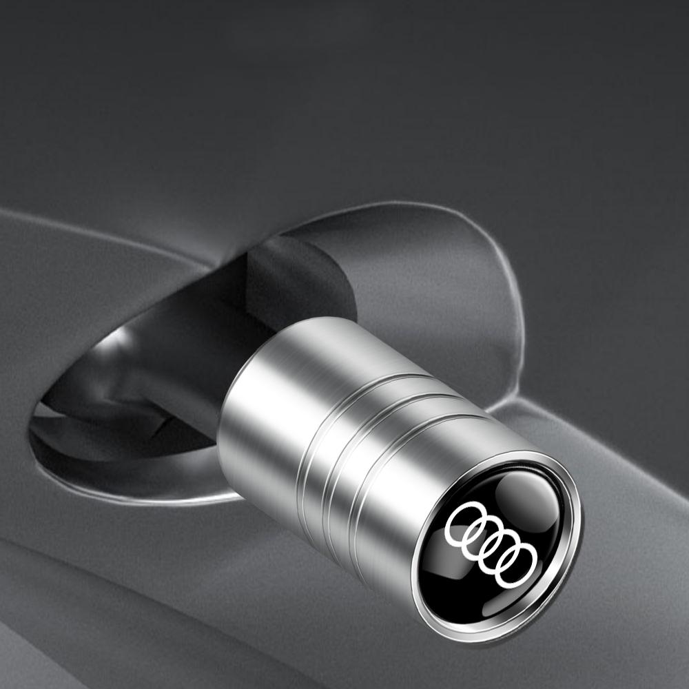 3D Metal Car Wheel Tire Valve Caps Tyre Air Stem Covers Accessories For Audi OOOO SLINE RS S TT A4 B8 A3 8P A6 C7 8V B6 B7 B9 Q5