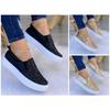 Women's Summer New Thick-soled Loafers Casual Sequin Single Shoes Women's Flat Shoes Women's Shoes