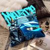 Blue Miata Supra Car E36 Luxury Super Car Pillow Case Square Pillow Bedroom Sofa Leisure Comfort Cushion Home Decoration