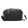 Women's bag new fashion casual bag embroidery thread solid color messenger bag wave pattern shoulder bag