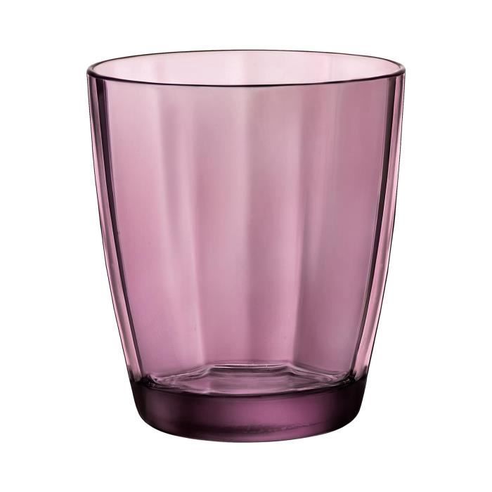 Verre Whisky Tumblers Set - Bormioli Rocco - Pulsar - 390ml - Rose - Compatible Lave-vaisselle