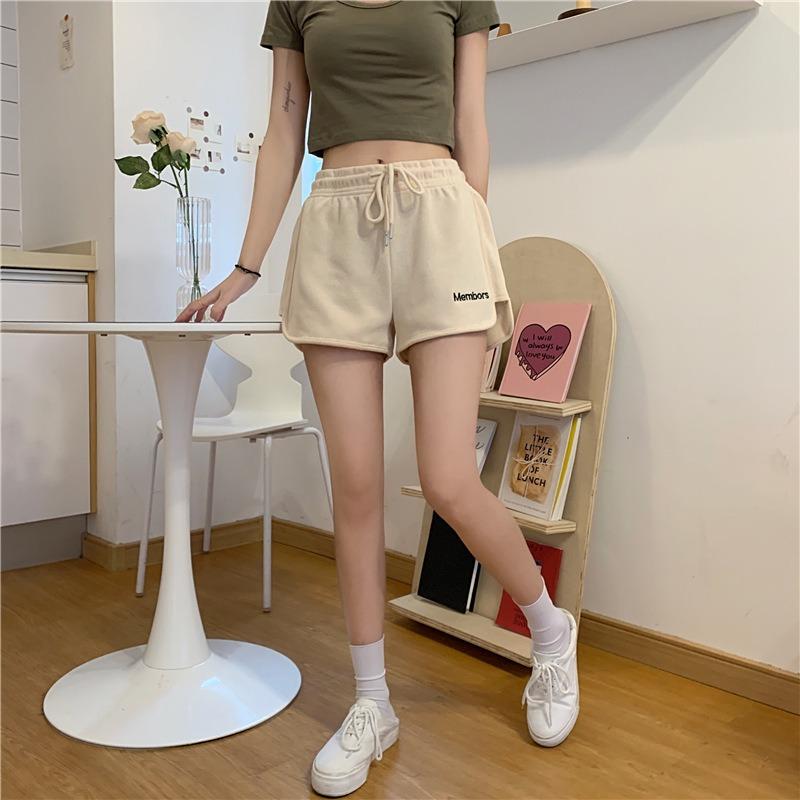 High Waist Shorts Women Summer Loose Slim Casual Wear Sports Black Wide Legs High Waist Home Pajama Pants