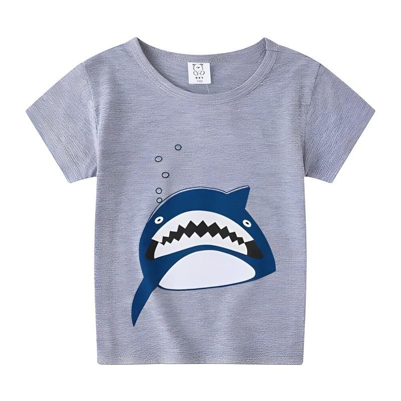 T-shirt Girl Boy Cute Pattern Printed Short Sleeved Shirt