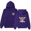 Anime One Piece Straw Hat Pirates Cherry Blossom Hoodie, Front Back Double Sided Print Pullover Sweatshirt for Men Women