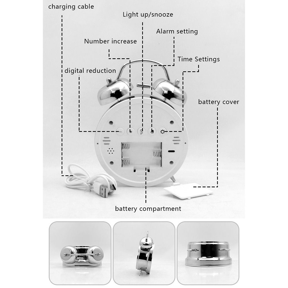 Extra Große Sound LED Elektronische Uhr Multifunktional Einfache Ziffernanzeige Smarte Wecker Tickenlose Nachtlicht
